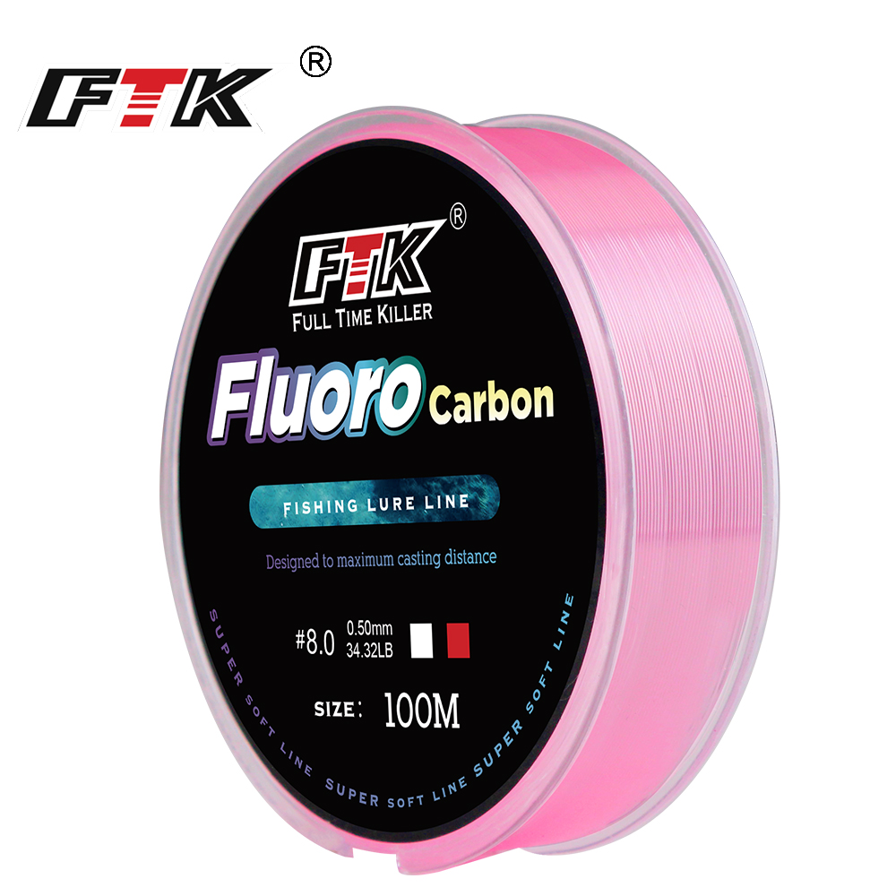 Fluorocarbon Line - FTK 100m 4.13-34.32LB Tali Pancing Fluorocarbon