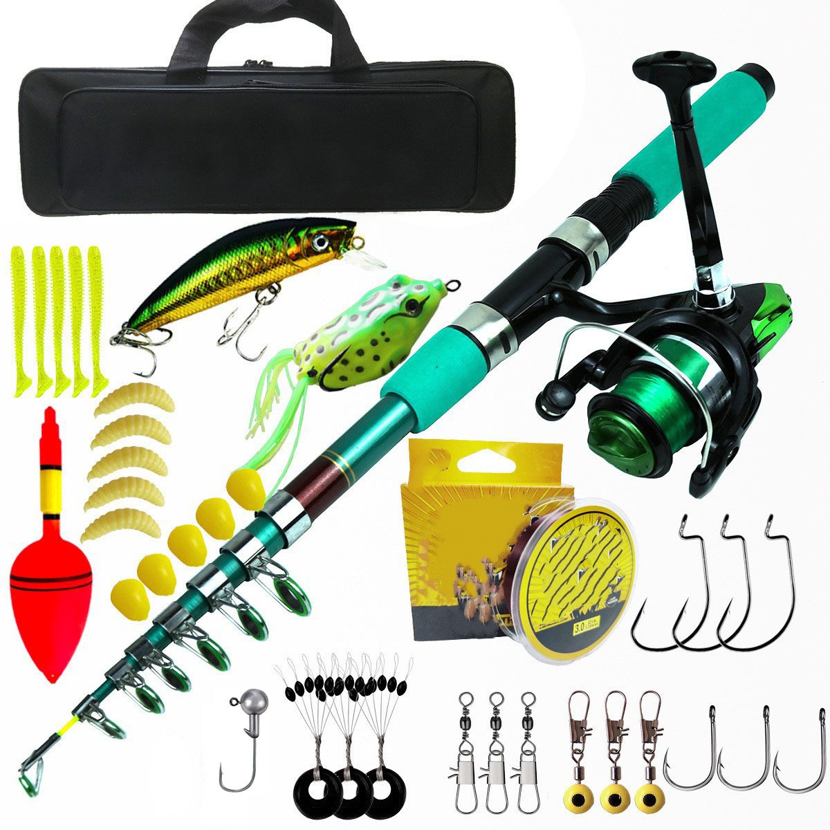 Telescopic Fishing Rod - Kit Kombo Joran dan Reel Pancing