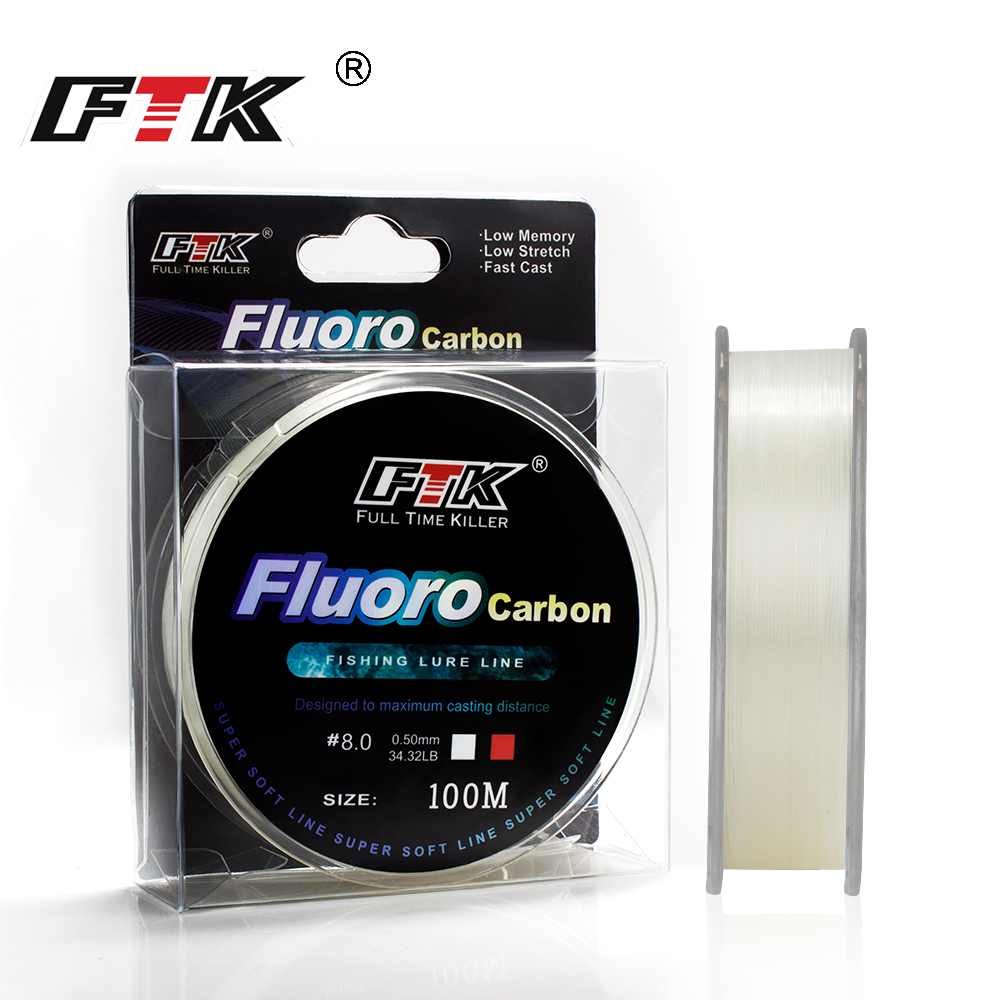 FTK 100m 4.13-34.32LB Tali Pan - Fluorocarbon Line ulasan dan harga