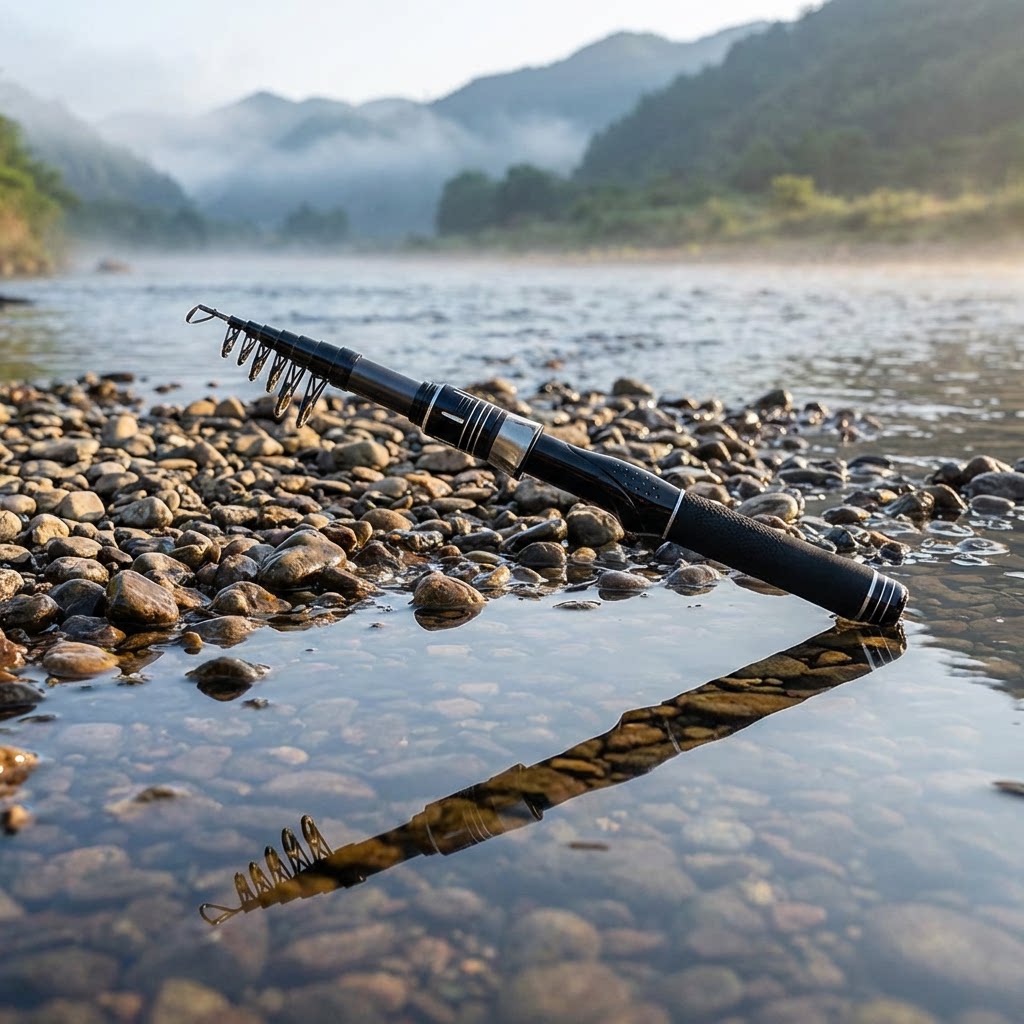 Joran Pancing Karbon Teleskopi - Telescopic Fishing Rod ulasan dan harga